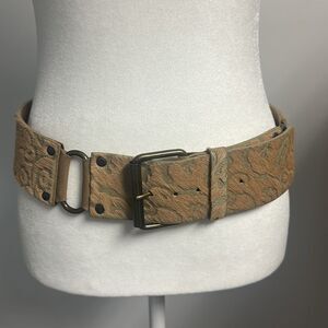 Vintage Nanni Italy Pony Hair Embossed Belt – Size 85/34